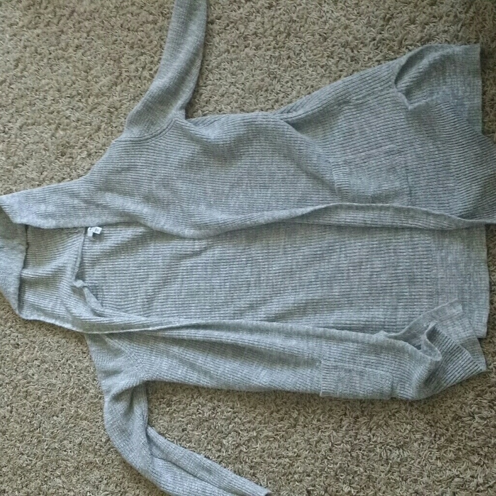 Open hooded cardigan medium
